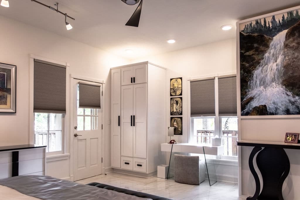 vanity and wardrobe